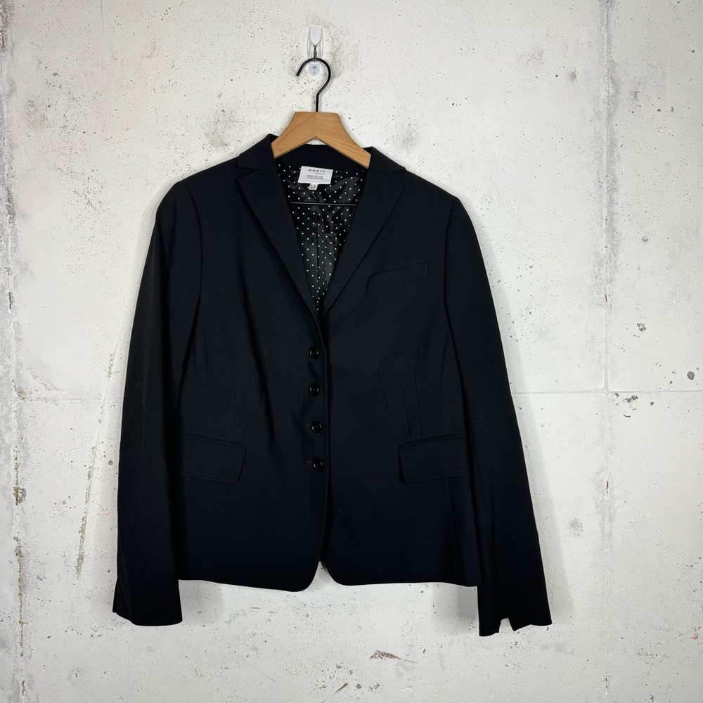 Akris Punto Bergdorf Goodman Four Button Front Blazer Jacket Stitched Detail 14